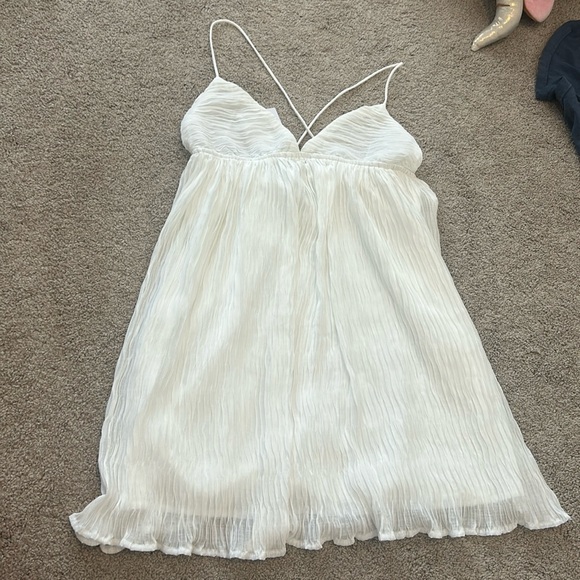 strapless open back dress Princess Polly Women's Matea Babydoll Minidress - White main image 0